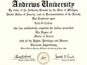 Get a fake diploma, Andrews University degree certificate