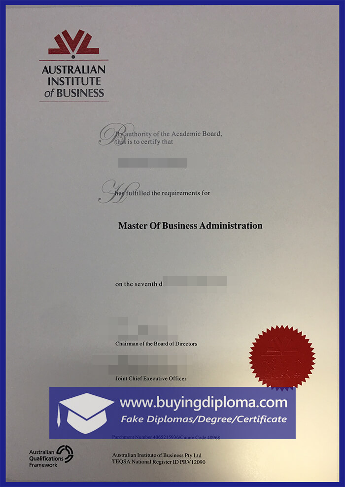 The process of buying an fake Australian Institute of Business certificate