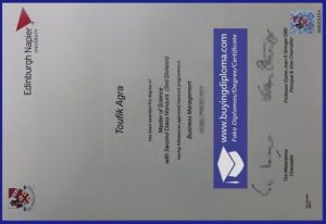 Safely buy a fake Edinburgh Napier University certificate