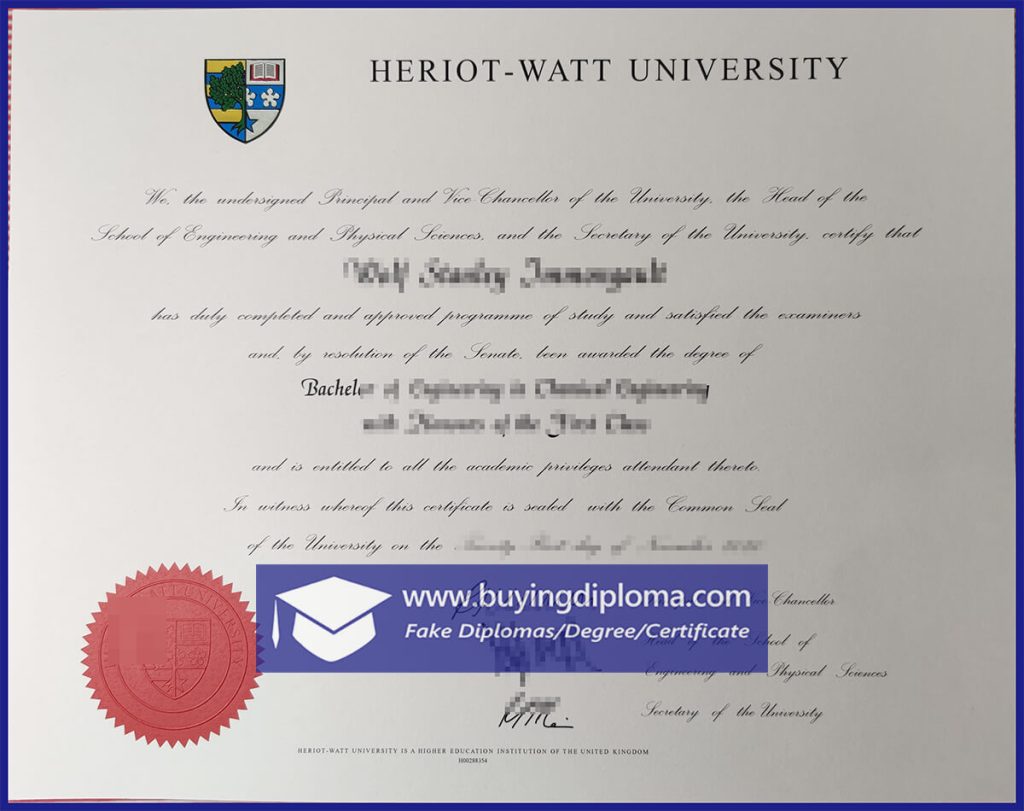 Buy a Fake Heriot Watt University Diploma Safely