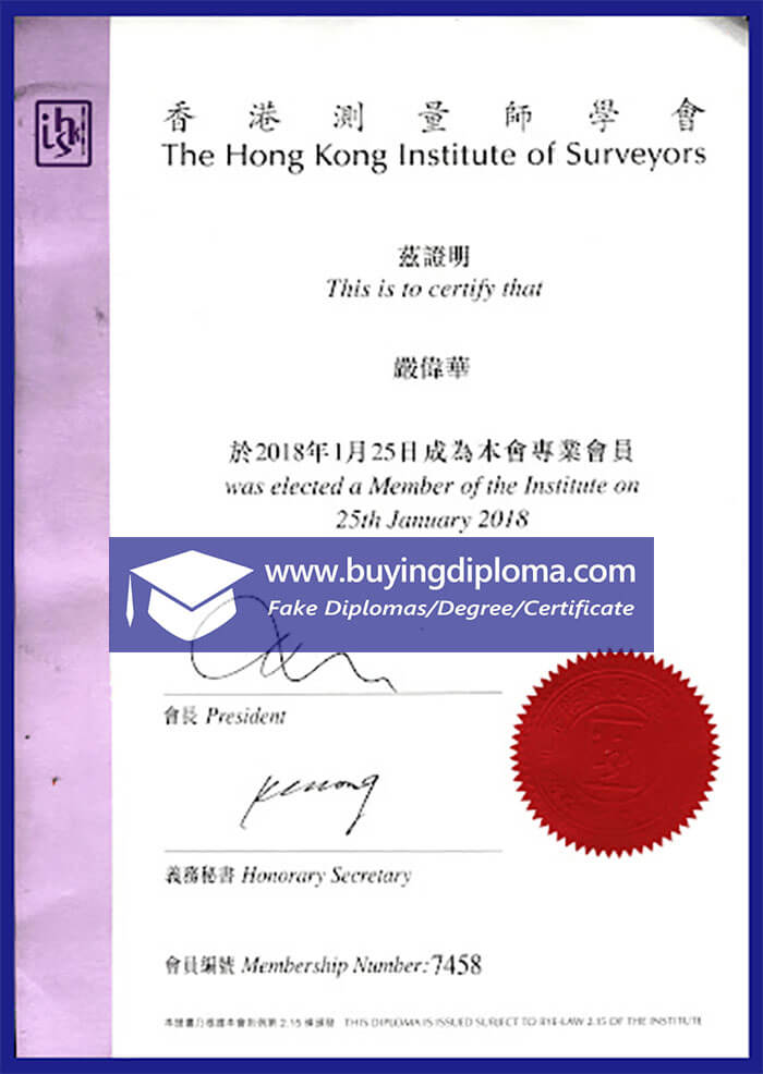 How to get a fake Hong Kong Institute of Surveyors certificate