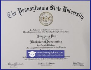 Time to Buy A Fake Pennsylvania State University diploma