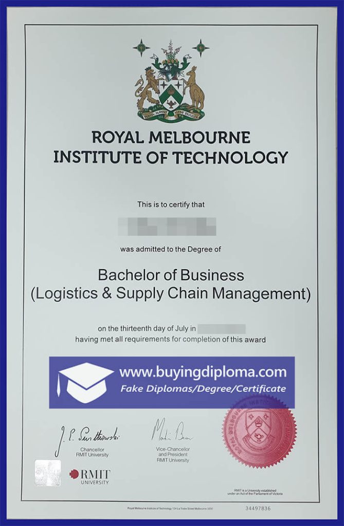 Quickly buy a fake Royal Melbourne Institute of Technology certificate