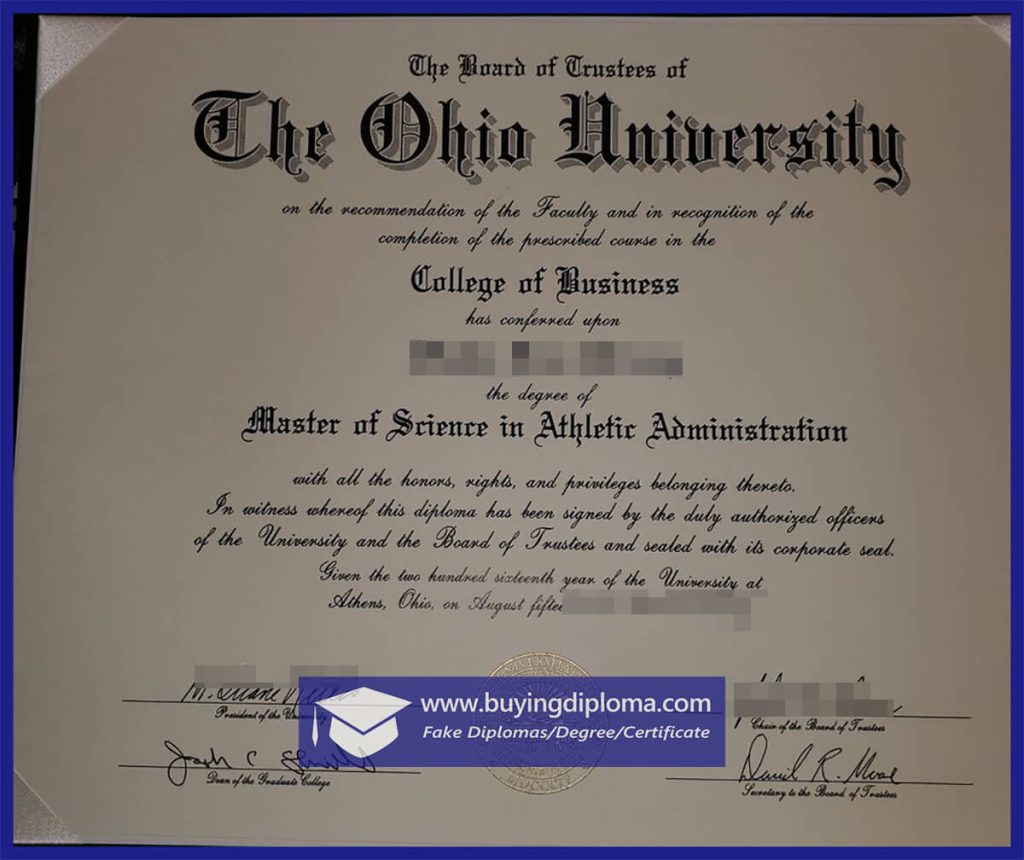 Lesser Known Ways to  Buy a Fake Ohio University Diploma Safely