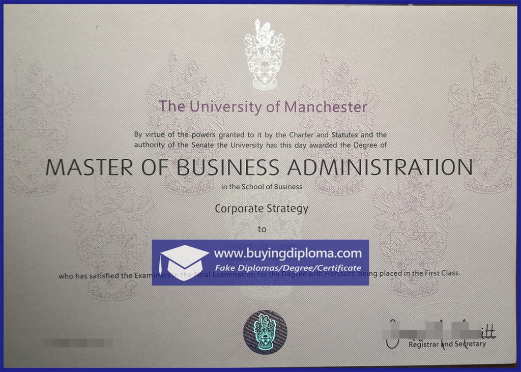 Steps to buy a fake University of Manchester diploma