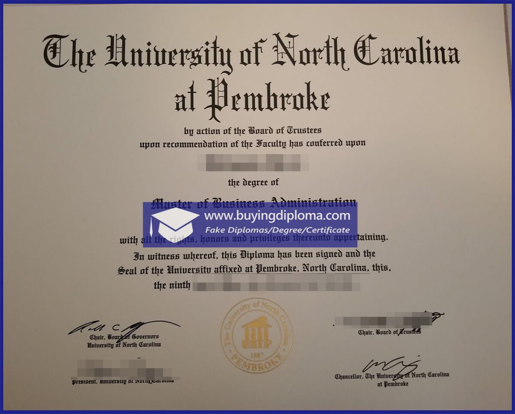 Safely buy a fake University of North Carolina at Pembroke diploma