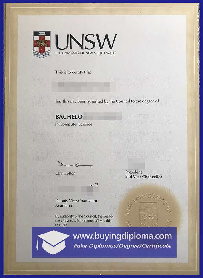 Buy A Fake University of New South Wales degree