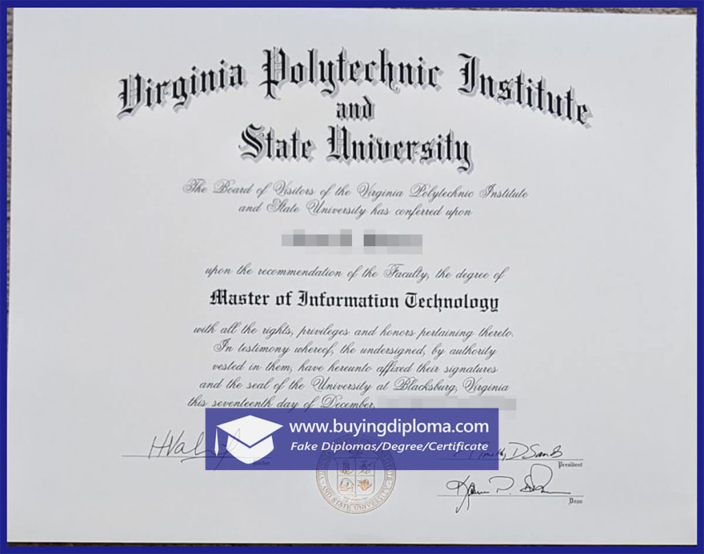 The fastest way to buy a fake Virginia Tech diploma online