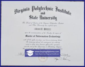 buy a fake Virginia Tech diploma online