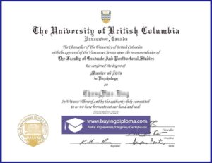 Easy to buy a fake University of British Columbia Certificate