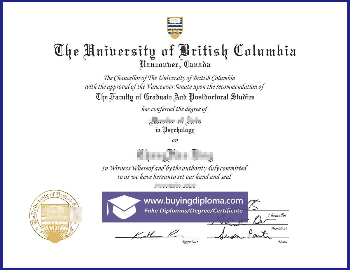 How to buy a fake University of British Columbia Certificate