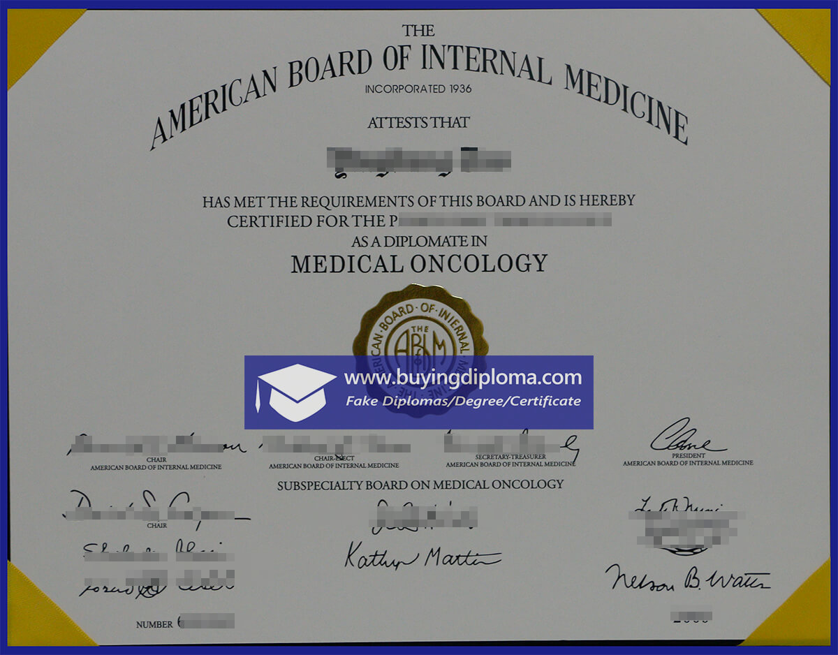 Buy a fake American Board of Internal Medicine (ABIM) certificate
