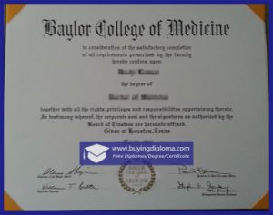 Easy to buy a Baylor College of Medicine diploma