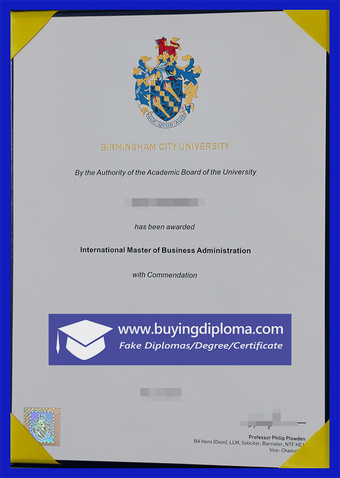 Choose a fake Birmingham City Universit diploma