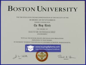 How much to Custom a Boston University diploma