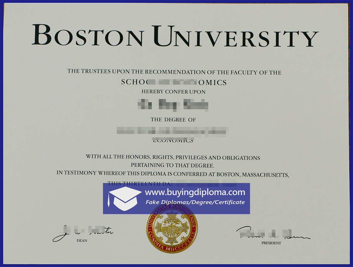 How much to Custom a Boston University diploma