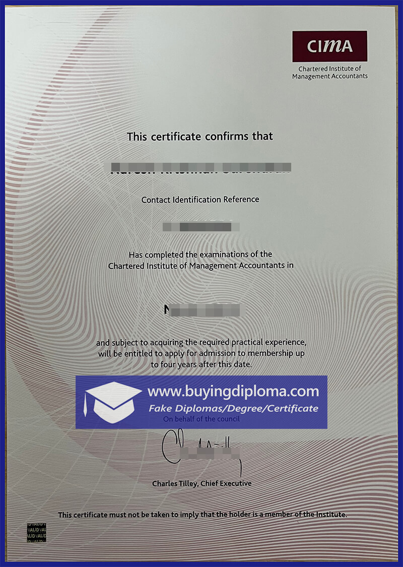 Buy fake CIMA certificates