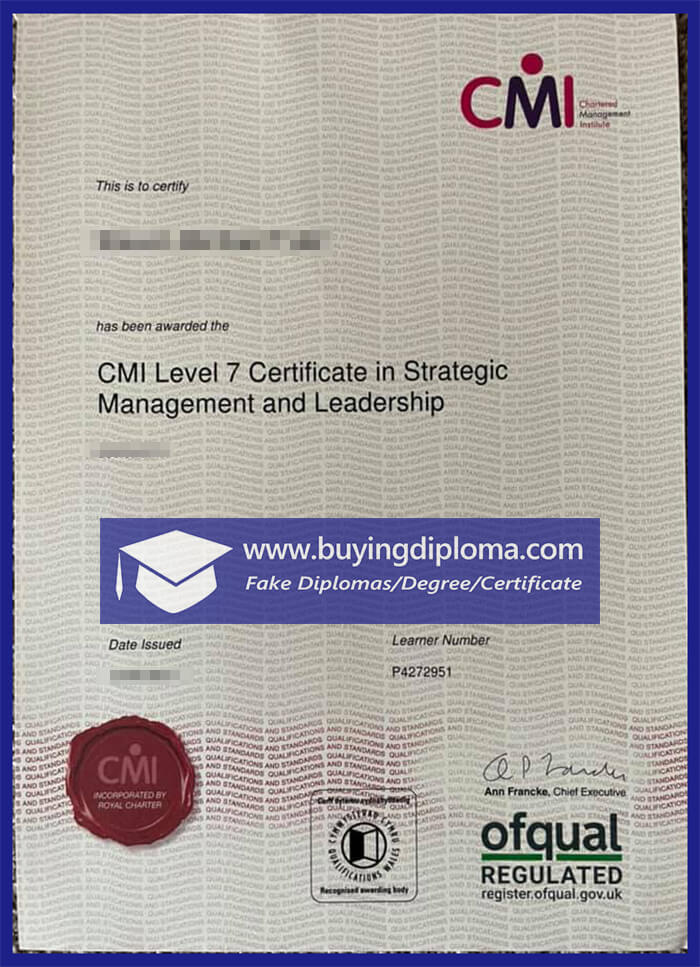 Steps to get a CMI certificate