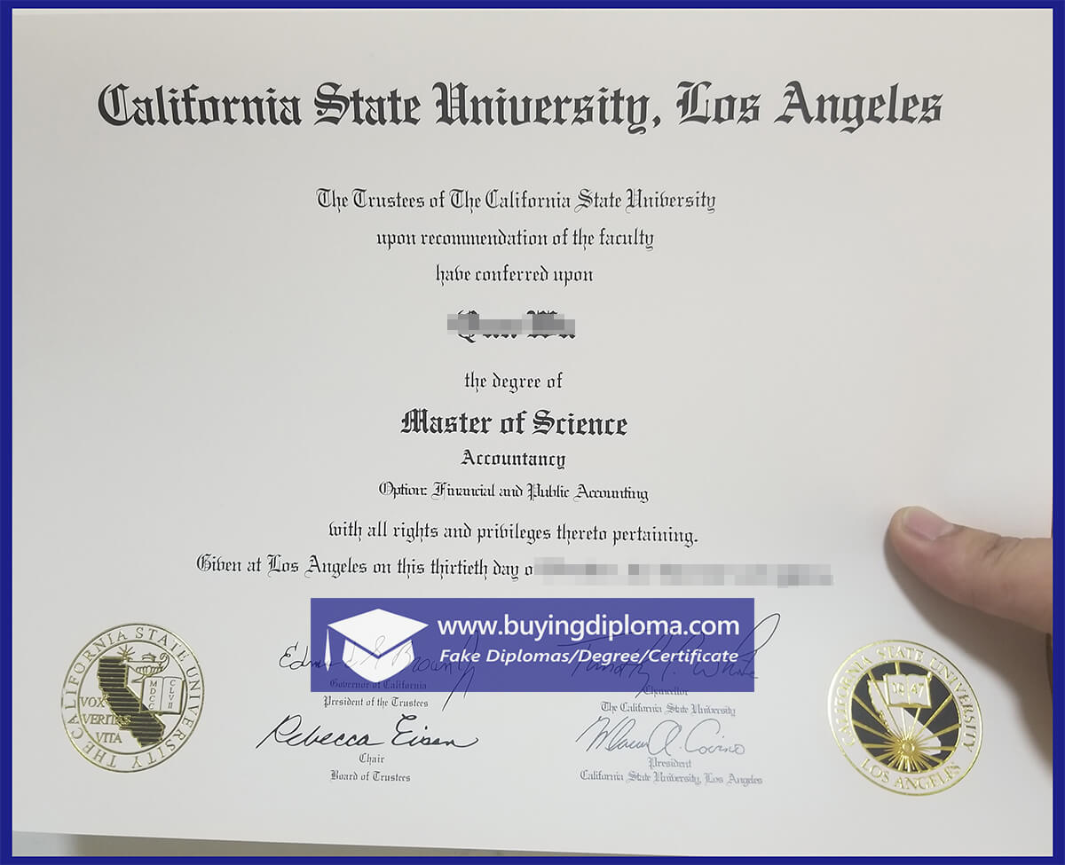 Can I customize a fake Cal State LA diploma
