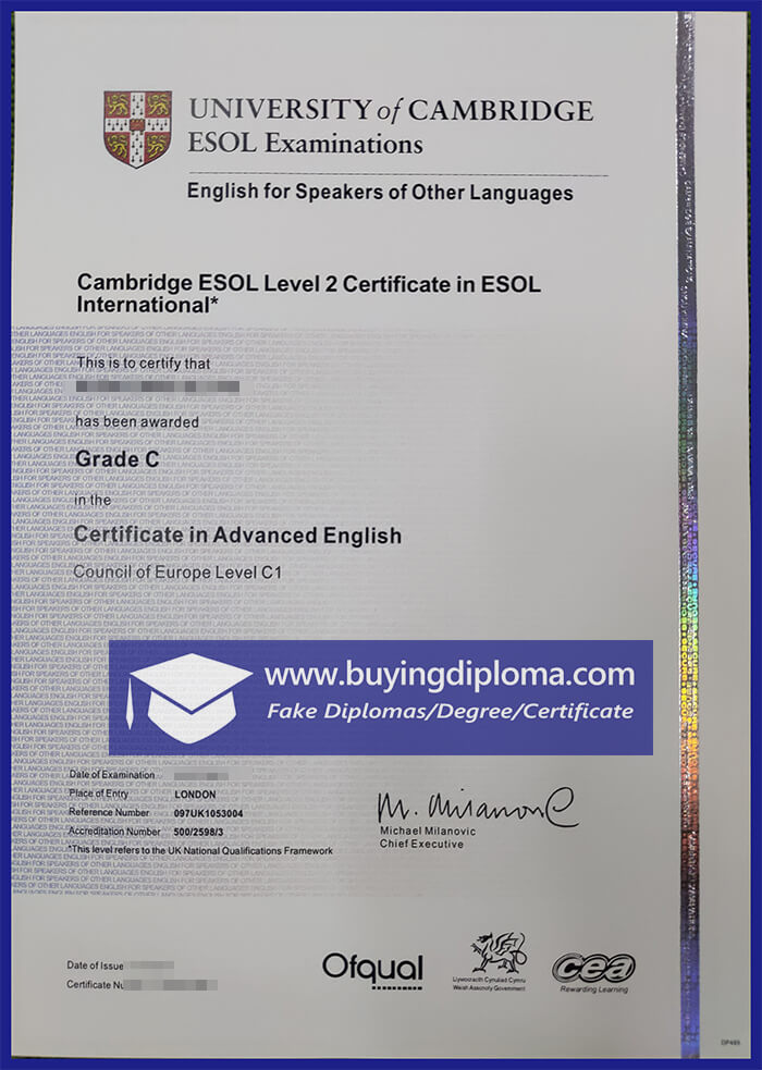 How to buy A Fake Cambridge CAE Certificate