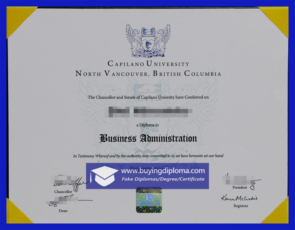 Order a fake Capilano University degree