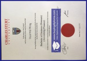 Custom a Fake Charles Sturt University certificate
