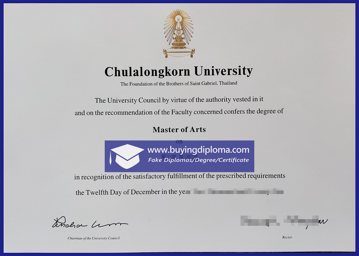 Quietly choose Chulalongkorn University diploma