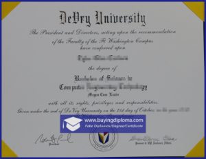 Can i custom a DeVry Universtiy diploma