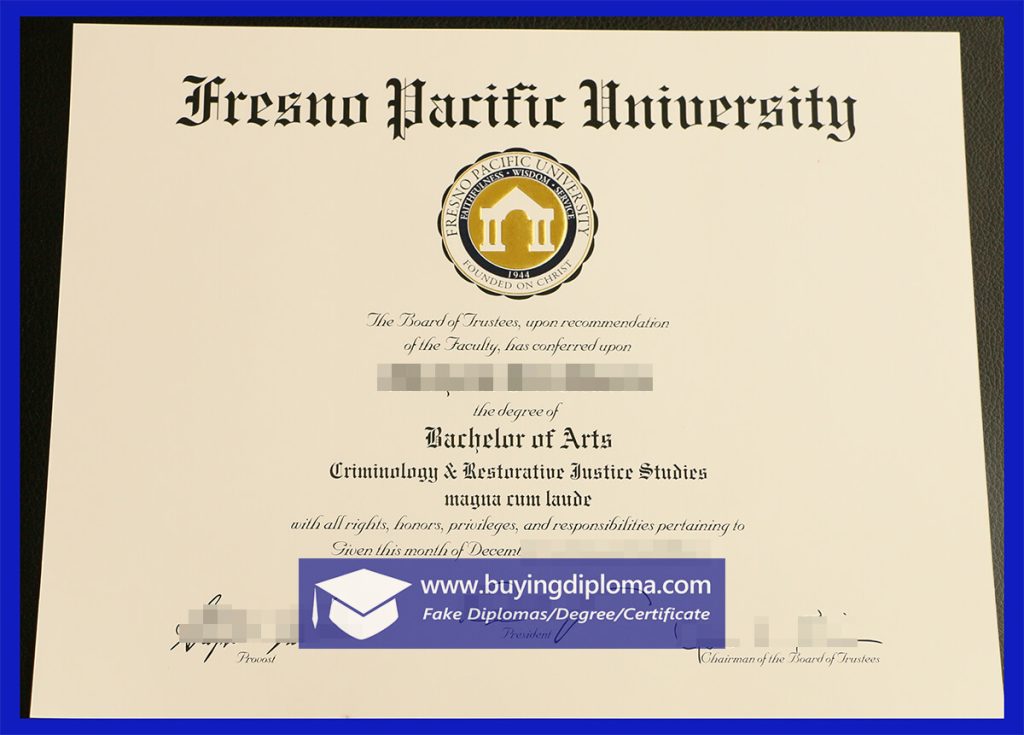 Buy a fake Fresno Pacific University degree