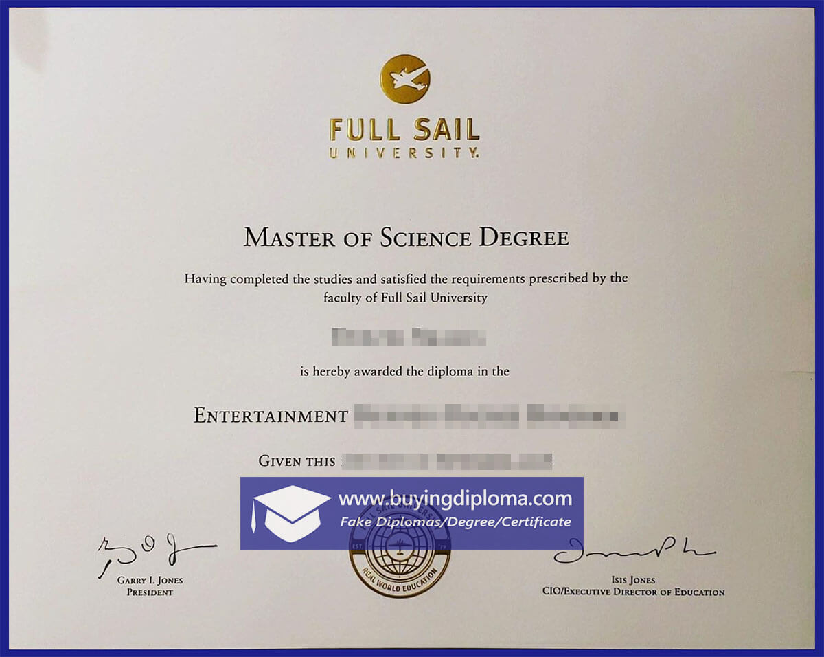 How to Custom a fake Full Sail University diploma