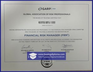 Buy fake GARP Certificate