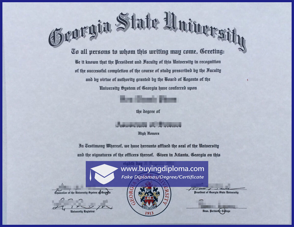 How much to buy a Georgia State University diploma