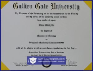 Is a real Golden Gate University diploma