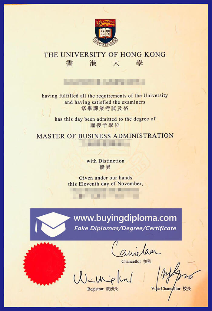 Get A Fake University of Hong Kong Degree