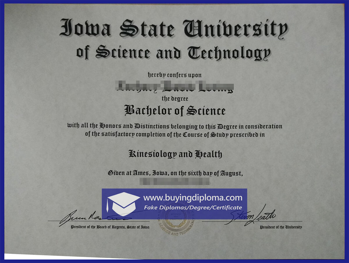 The Process Of Buy a Iowa State University diploma