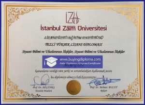 Safely buy a fake IZU diploma