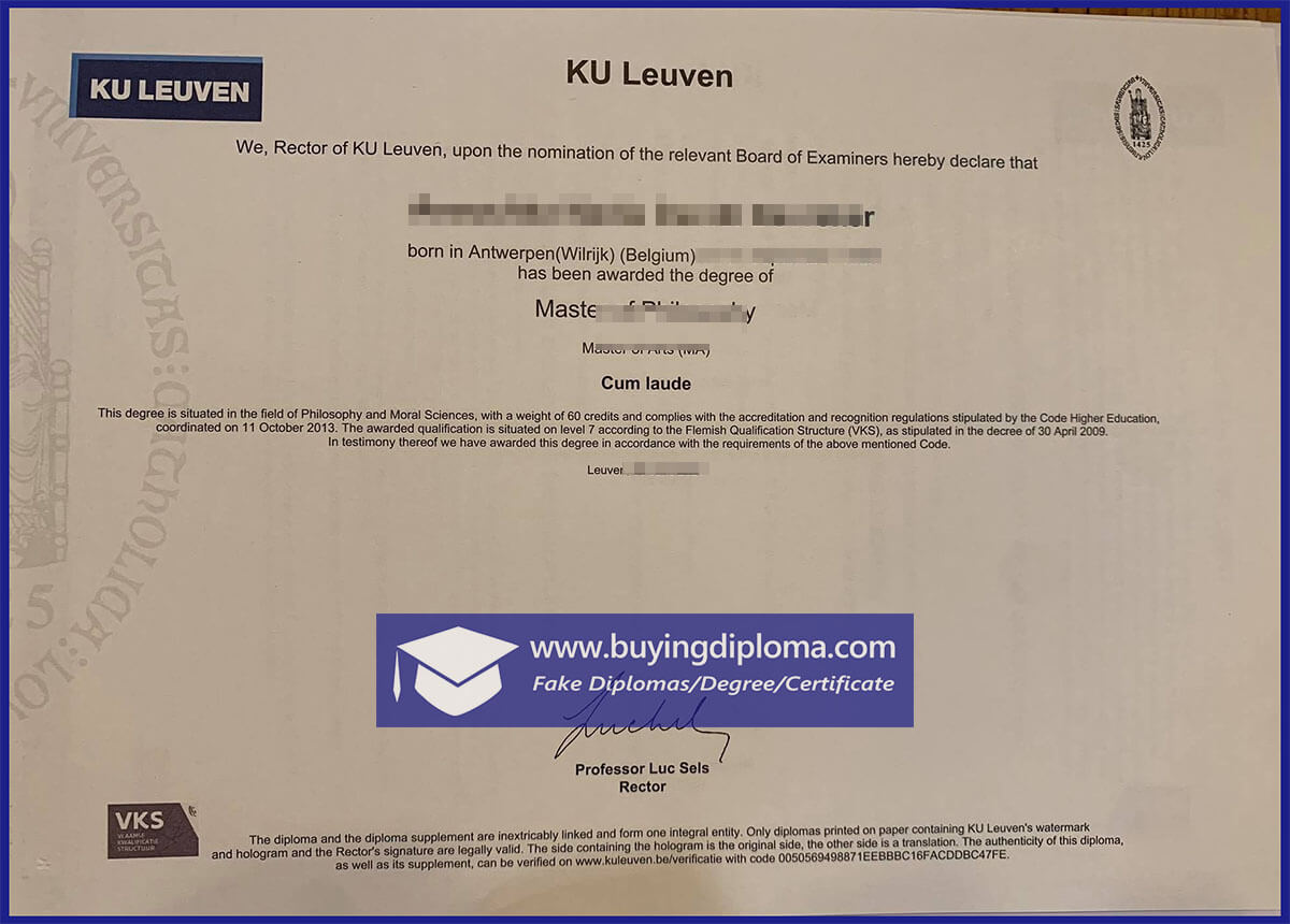 How to buy a real fake ku leuven university certificate