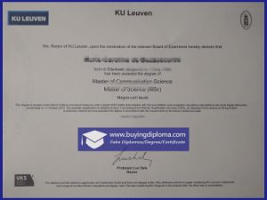 How to get a fake Ku Leuven university diploma