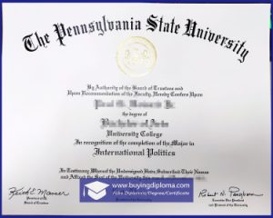 Make a fake Pennsylvania State University certificate