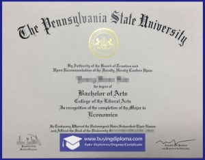 Bachelor's degree, Custom a Fake Pennsylvania State University degree