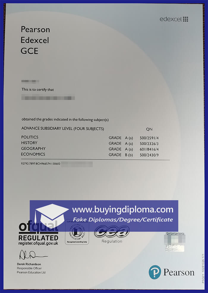 Why You Should Buy A Pearson Edexcel GCE certificate
