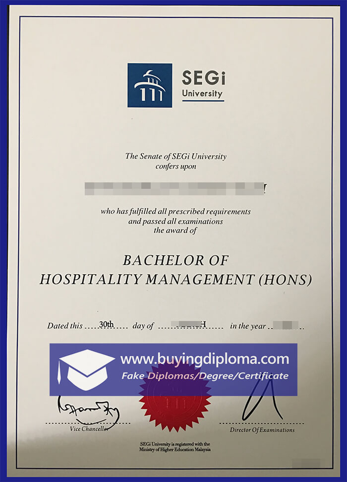 Easy to buy a SEGi diploma certificate