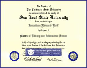 Buy a fake SJSU certificate