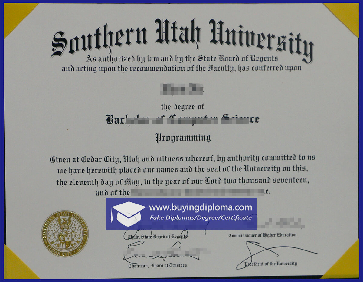 How to Identify a Fake Southern Utah University degree certificates
