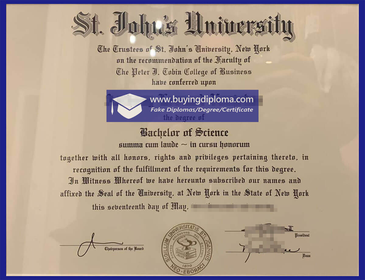 Can I fake a St. John's University degree certificate and get a job in US? 