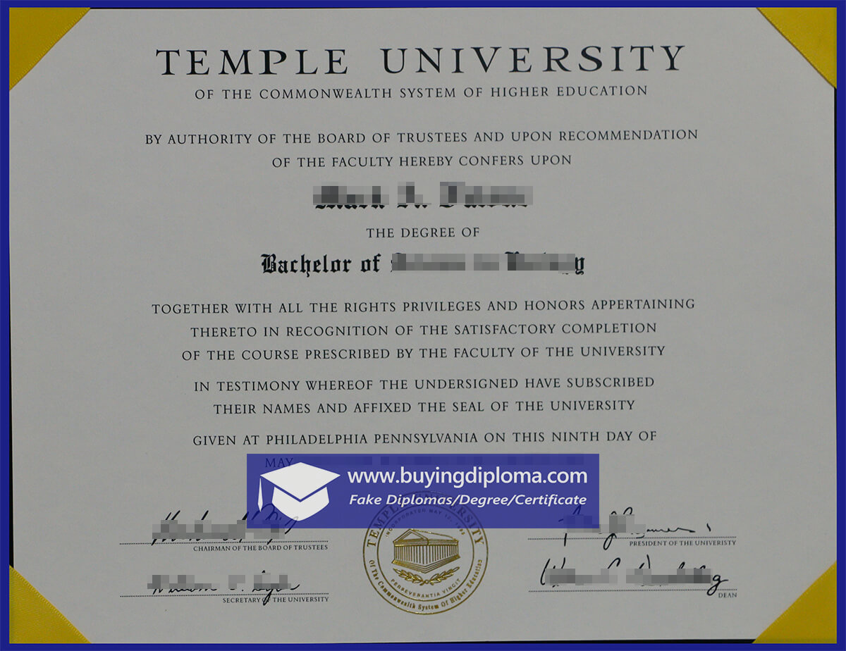 How to choose a fake Temple University degree certificate