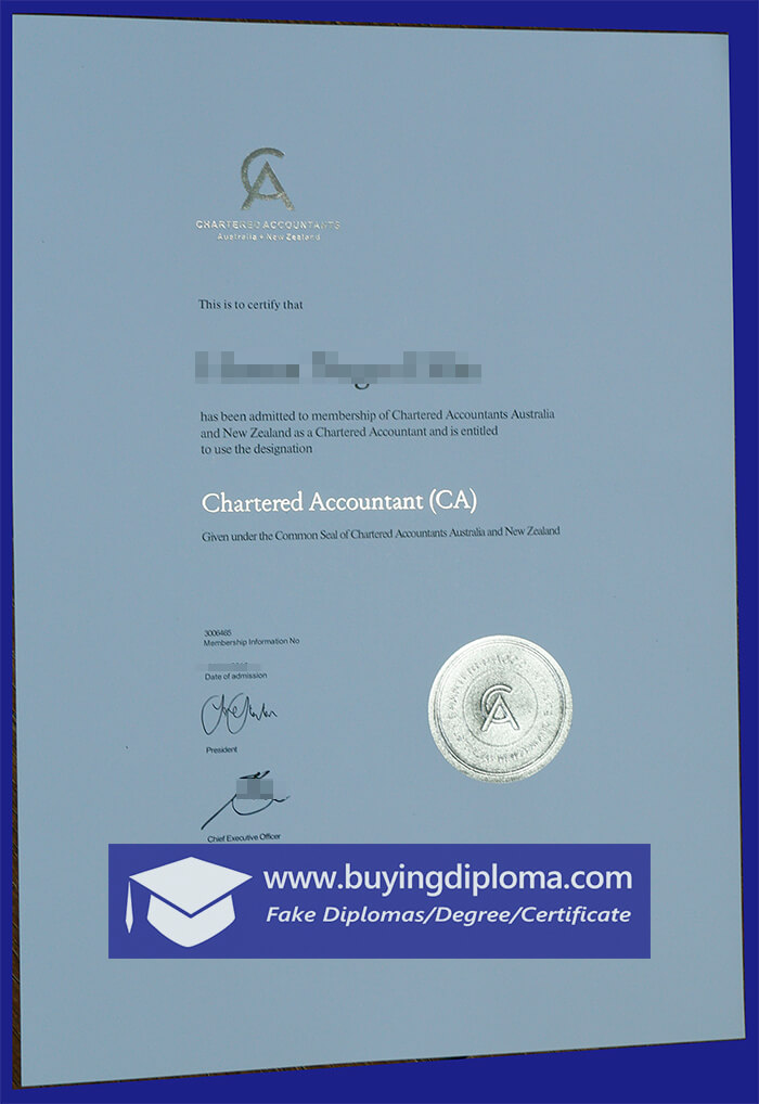 Buy a real Chartered Accountant certificate