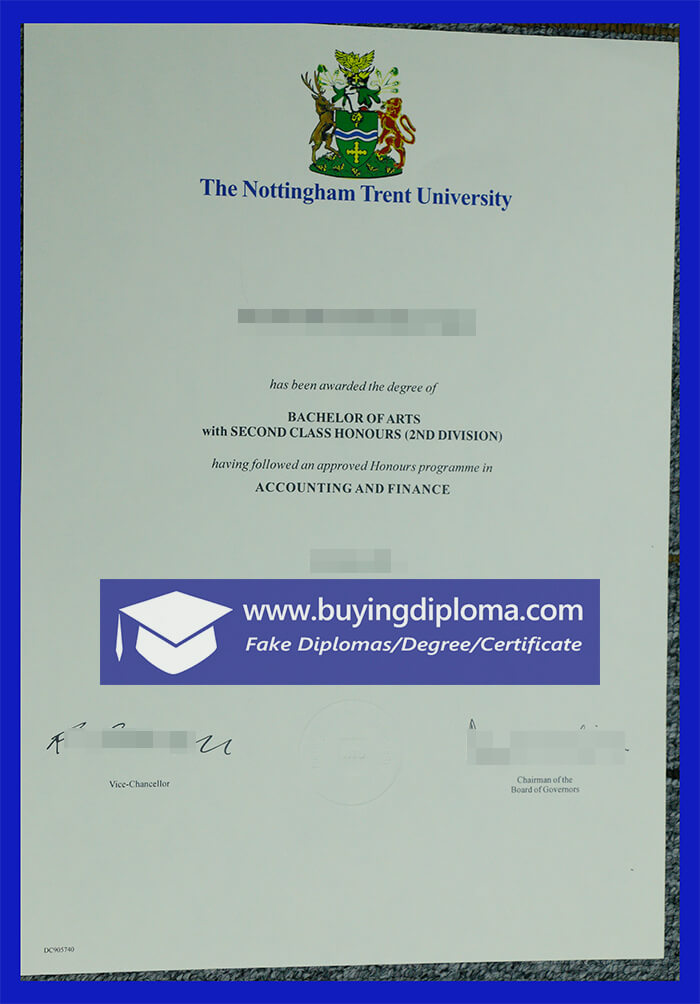 Buy a fake Nottingham Trent University diploma