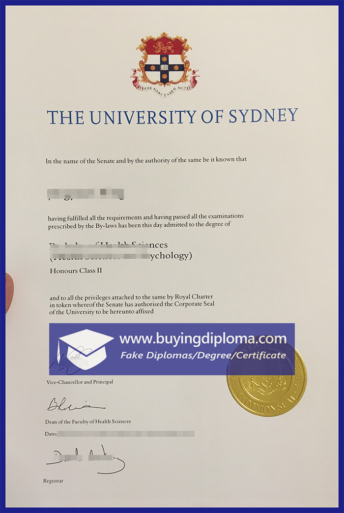 Buy University of Sydney diploma