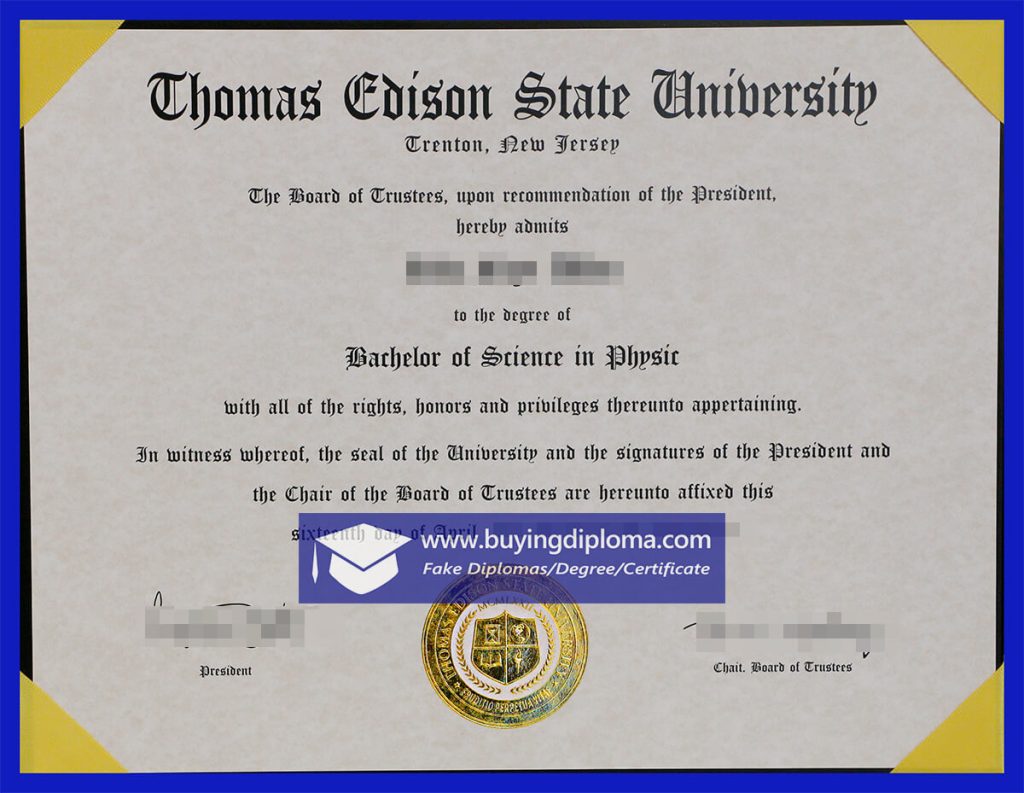 Make Thomas Edison State Universtiy diploma